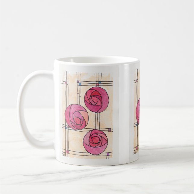 Taza De Café Rennie MacKintosh Rosas Mug (Izquierda)