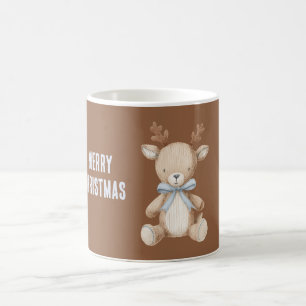 Taza De Café Reno azul crema de Navidad