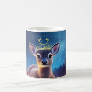 Taza De Café Reno bebé con el saludo de Feliz Navidad