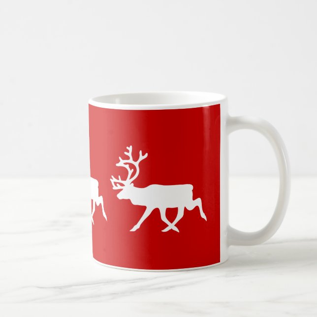 Taza De Café Reno blanco / Silhouette Caribou (Derecha)