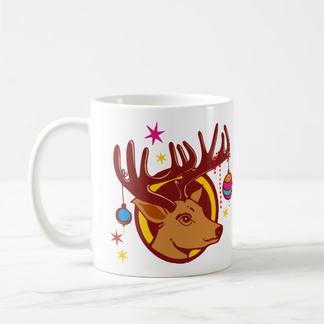 Taza De Café Reno/ciervo/Navidades (Izquierda)