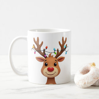 Taza De Café Reno con luces Navidades
