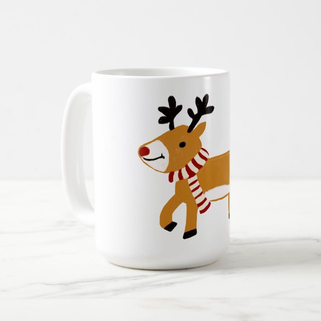Taza De Café Reno de Navidad (Anverso izquierdo)