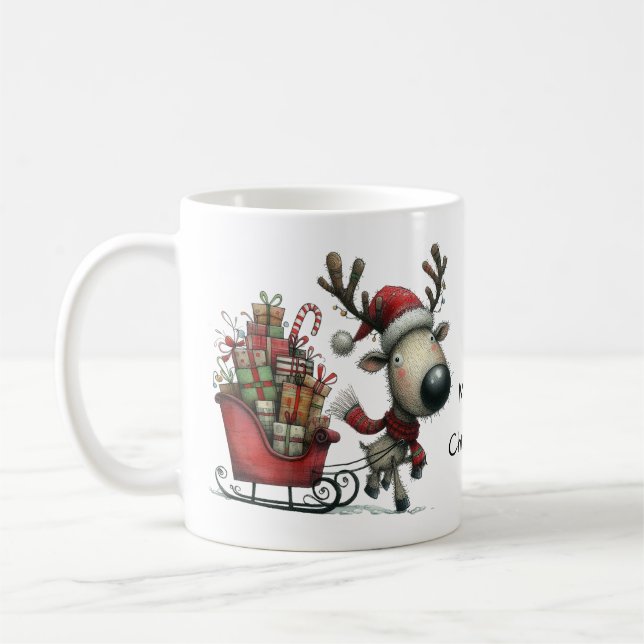 Taza De Café Reno dulce con Sleigh y Presenta (Izquierda)
