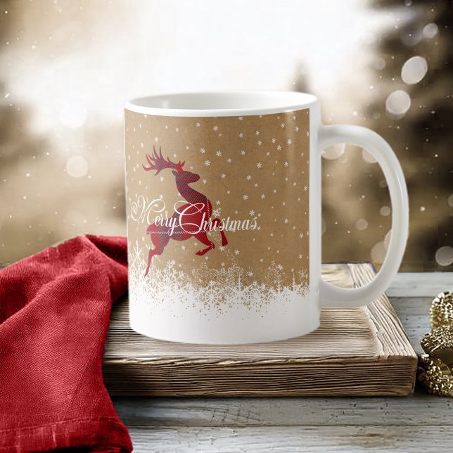 Taza De Café Reno navideño Tartan Red/Kraft ID590 (Subido por el creador)