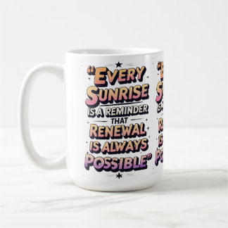 Taza De Café Renovación y esperanza - Inspirador presupuesto de