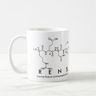 Taza De Café Rens peptide name mug