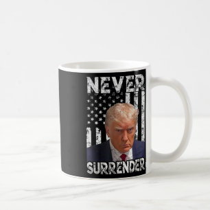 Taza De Café Renuncia a Trump Mug Shot 2024 Bandera estadounide
