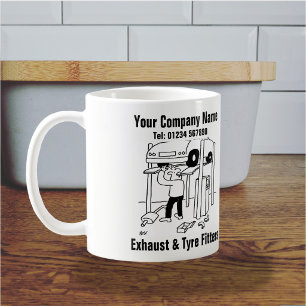 Taza De Café Reparación de Escape y Neumáticos de Talleres