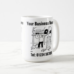 Taza De Café Reparaciones y servicio de automóviles Dibujo anim