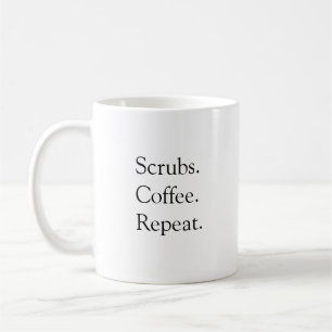 Taza De Café Repetición de café del Dr. Mug Scrubs