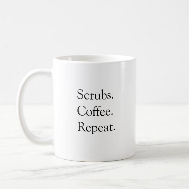 Taza De Café Repetición de café del Dr. Mug Scrubs (Izquierda)