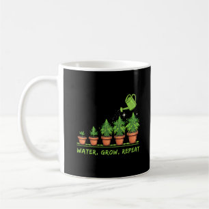 Taza De Café Repetición de crecimiento del agua   Jardinería di