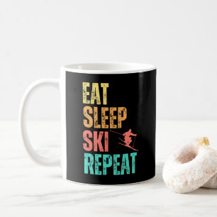 Taza De Café Repetición de esquiar de sueño