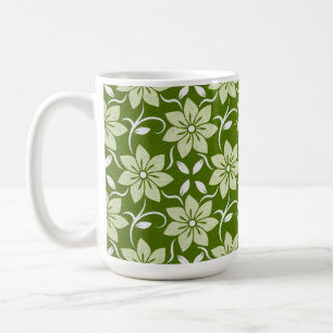 Taza De Café Repetición de Flor de Olivo