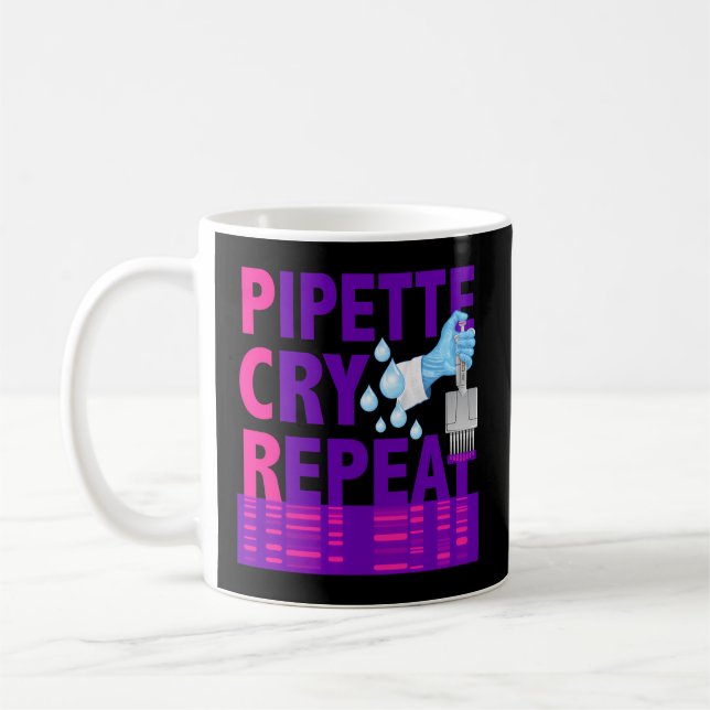 Taza De Café Repetición De Lloros De Pipeta Para Científicos De (Izquierda)