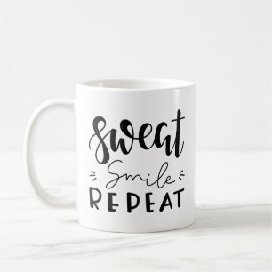 Taza De Café Repetición de sonrisa sudorosa