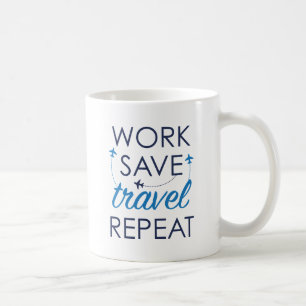 Taza De Café Repetición de viaje de ahorro de trabajo