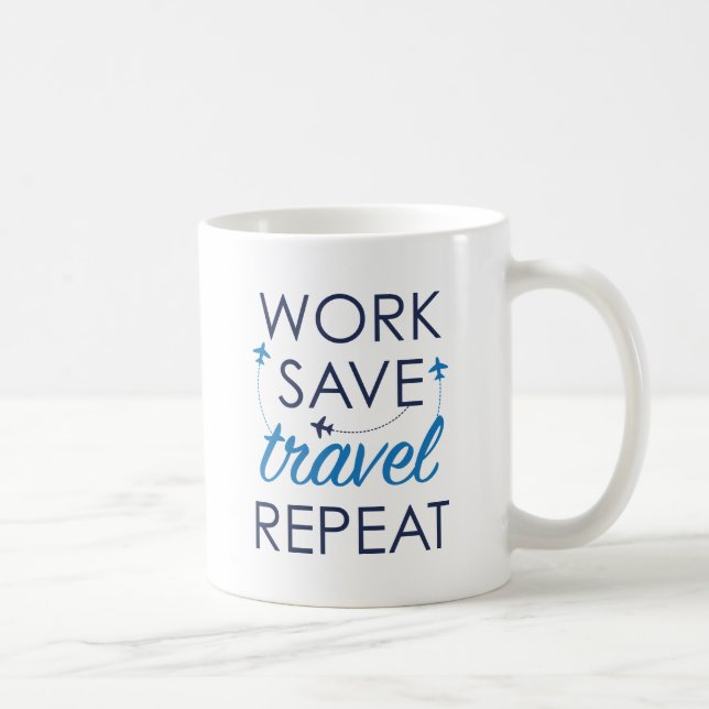 Taza De Café Repetición de viaje de ahorro de trabajo (Derecha)