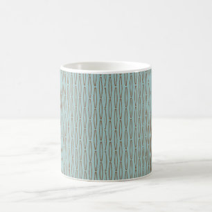 Taza De Café Repetición geométrica de azul pálido