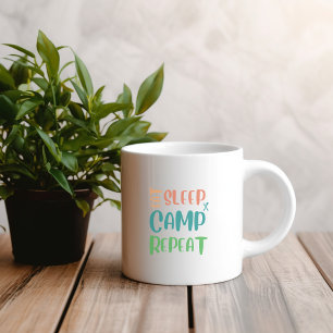 Taza De Café Repetir el campamento de sueño - La máxima vida de