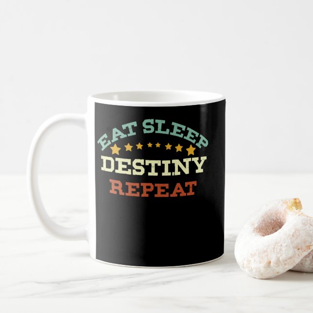 Taza De Café Repetir el destino del sueño (Con donut)