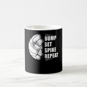 Taza De Café Repetir el juego de voleibol con voleibol