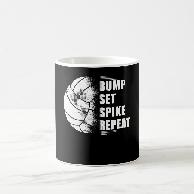 Taza De Café Repetir el juego de voleibol con voleibol (Centro)