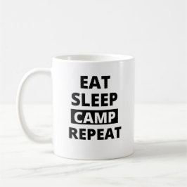 Taza De Café Repitiendo el campamento de sueño