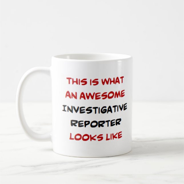 Taza De Café reportero de investigación, impresionante (Izquierda)