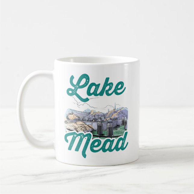 Taza De Café Represa Hoover Souvenir Lake Mead (Izquierda)