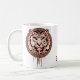 Taza De Café Representación cautivadora y artística de un tigre
