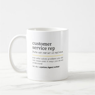 Taza De Café Representante de Servicio al Cliente sustantivo