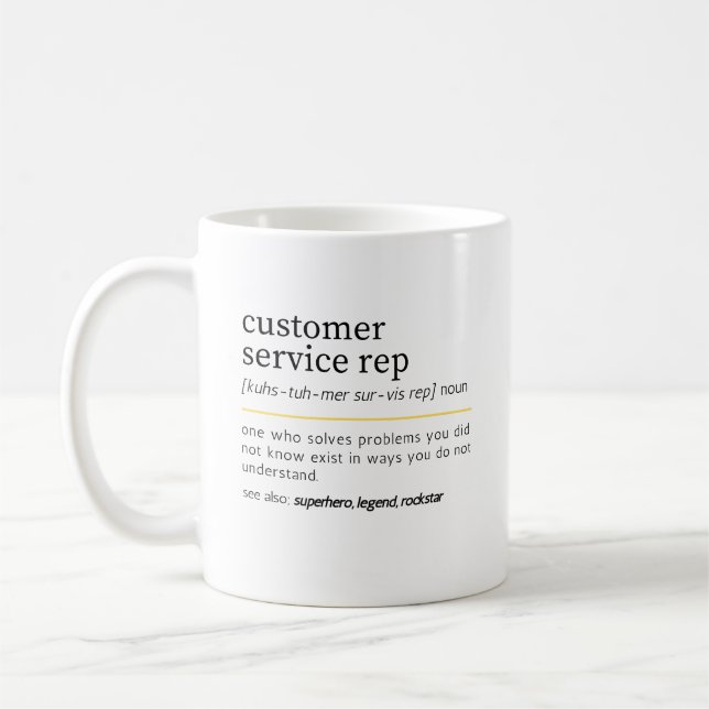 Taza De Café Representante de Servicio al Cliente sustantivo (Izquierda)