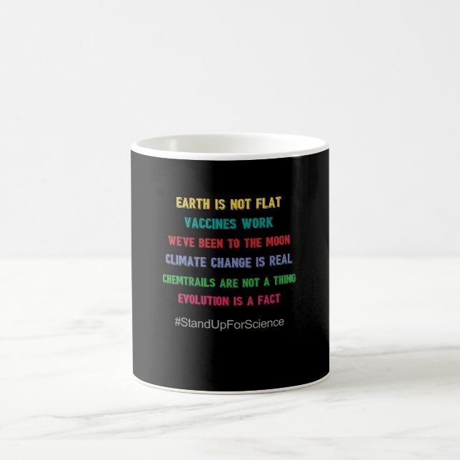 Taza De Café Represente para arriba ciencia (Centro)