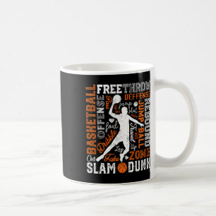Taza De Café Reproductor de Bysketbyll Slam Dunk Tipografía de 