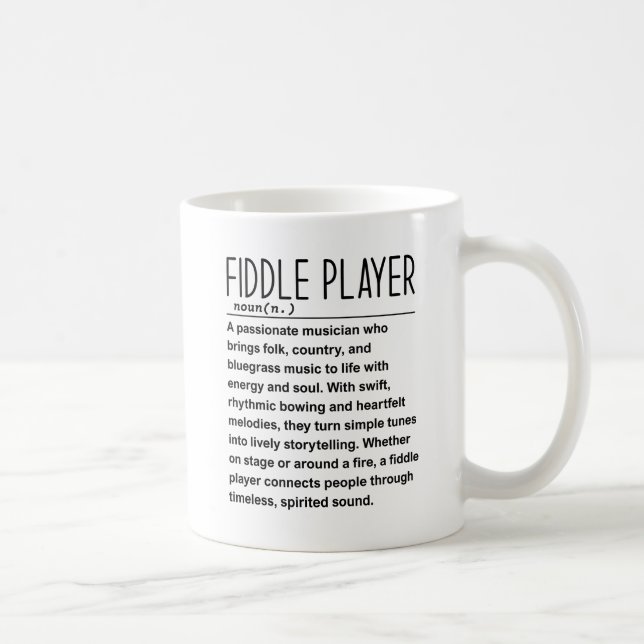 Taza De Café Reproductor de Fiddle (Derecha)