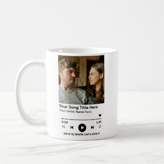 Taza De Café Reproductor de música de foto personalizada regalo