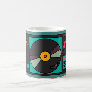 Taza De Café Reproductor de registros retro