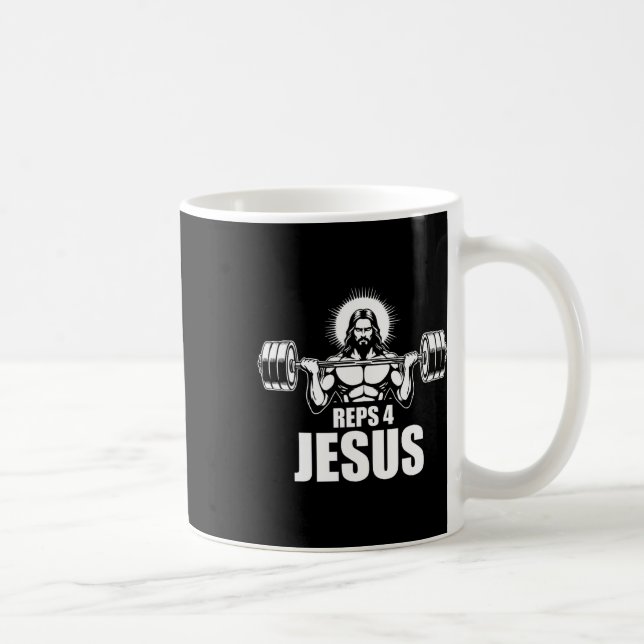 Taza De Café Reps 4 Jesús Gym Christian Halterofilia (Derecha)