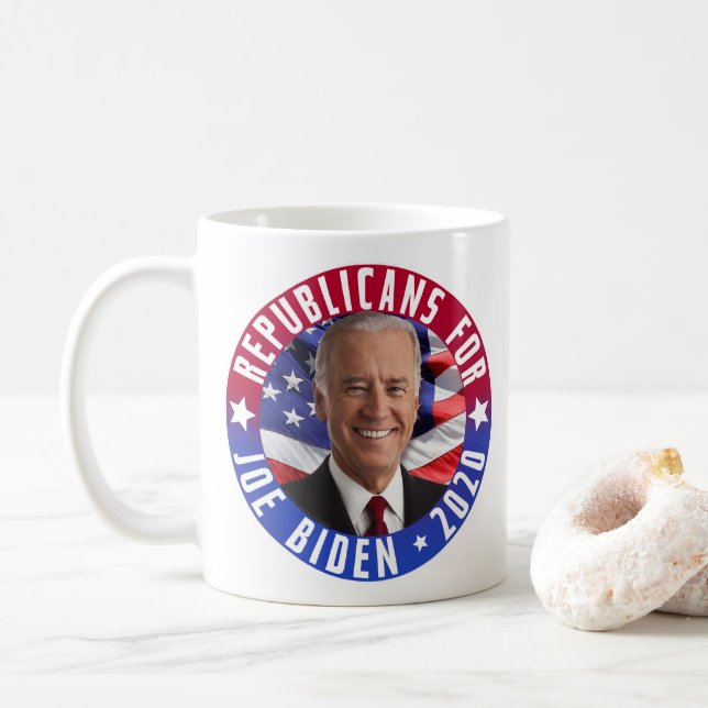 Taza De Café Republicanos por Joe Biden Presidente de Estados U (Con donut)