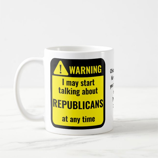 Taza De Café Republicans Funny Personalized (Izquierda)