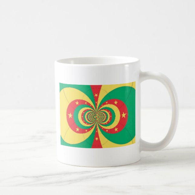 Taza De Café République du Cameroun, estrella de cinco puntas (Derecha)