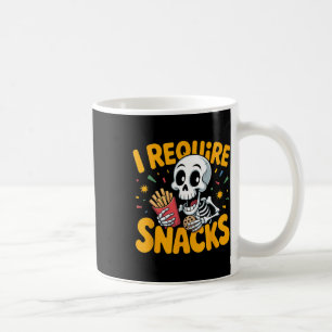 Taza De Café Requerí Snacks Fun Halloween Skeleton Meme Fast