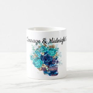 Taza De Café Requiem Flor Azul