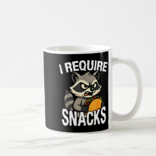 Taza De Café Requiere snacks divertida camiseta de meme de anim