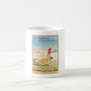 Taza De Café Resaca del vintage que baña Suráfrica