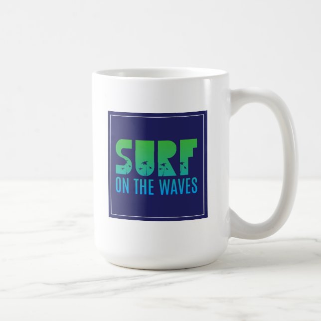 Taza De Café Resaca en el poster de las ondas (Derecha)
