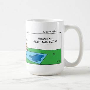 Taza De Café Resbalón freudiano y diapositiva divertidos