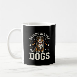 Taza De Café Rescata a todos los perros vintage perro